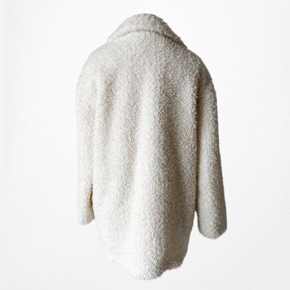 Mango Off White Teddy Bear Fleece Shearling Style Coat Jacket Size XXS/XS/S - Picture 4 of 6